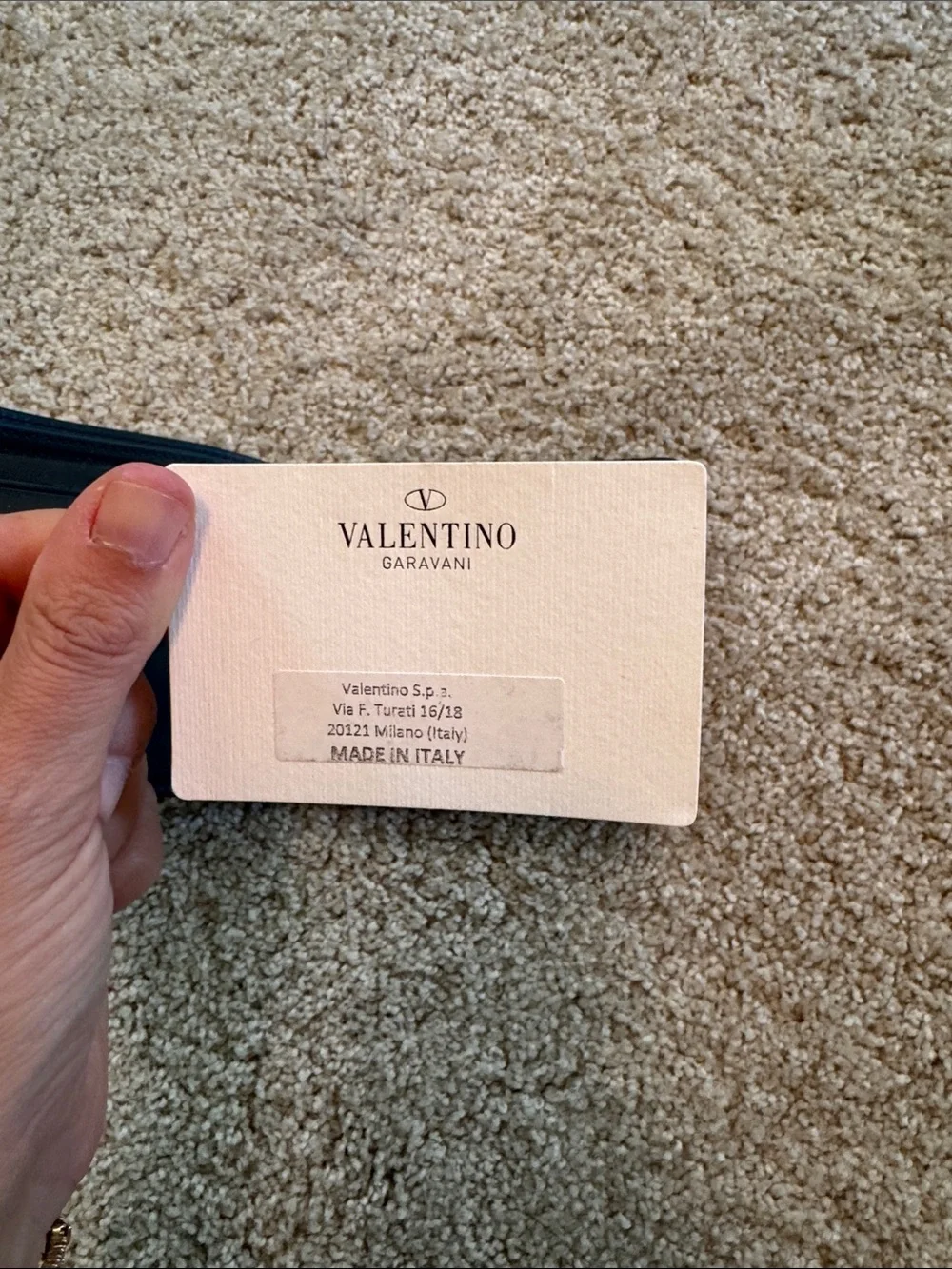 VALENTINO Teal Blue Leather Bifold Rockstud Fold Wallet